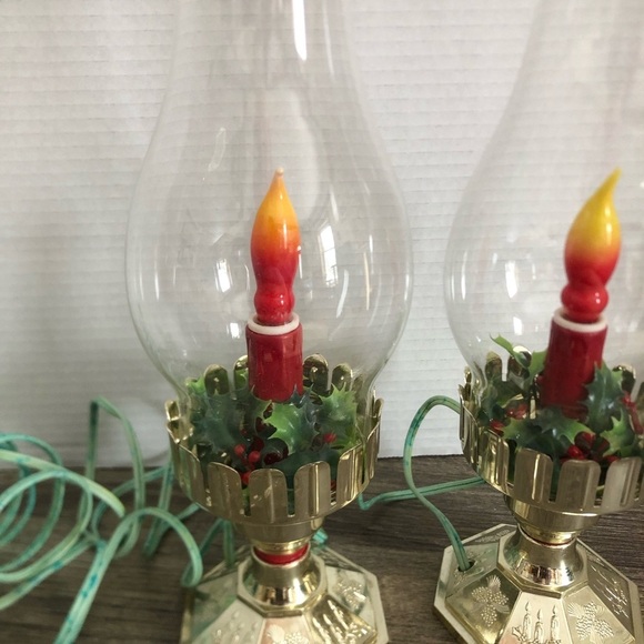 Vtg Electric Hurricane Candle Lamps - Picture 4 of 15